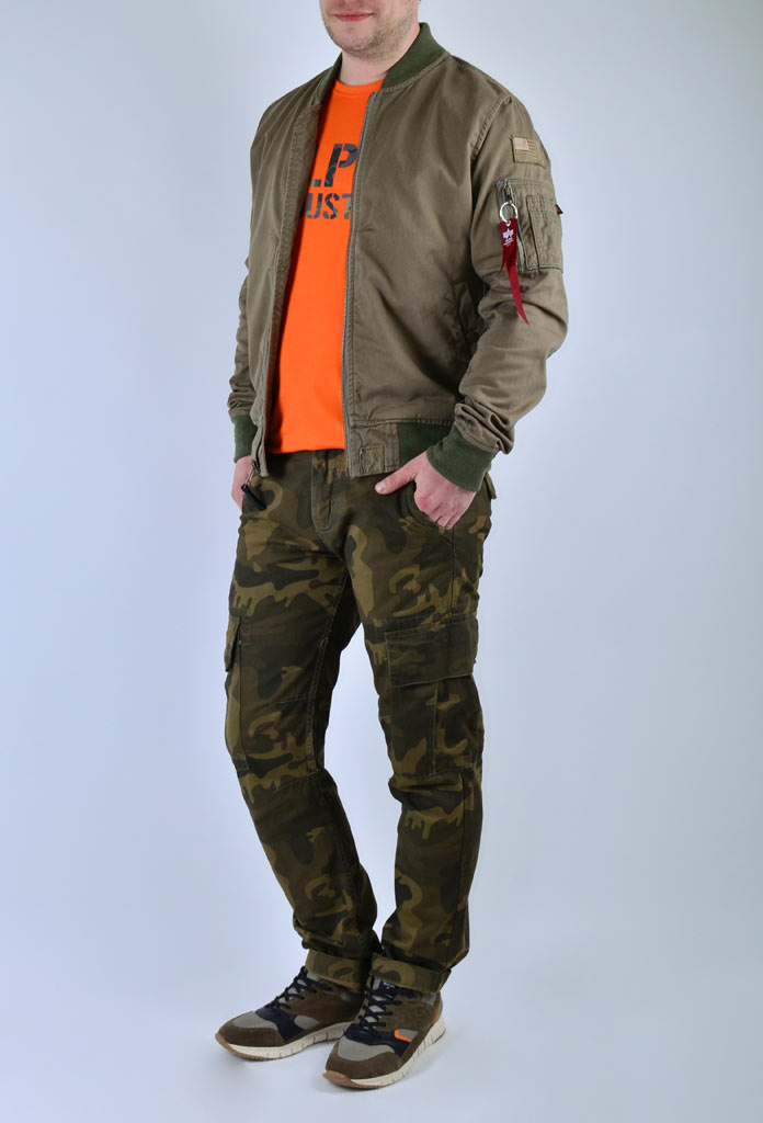 Ветровка-бомбер ALPHA INDUSTRIES GROUND CREW II MA-1 olive 