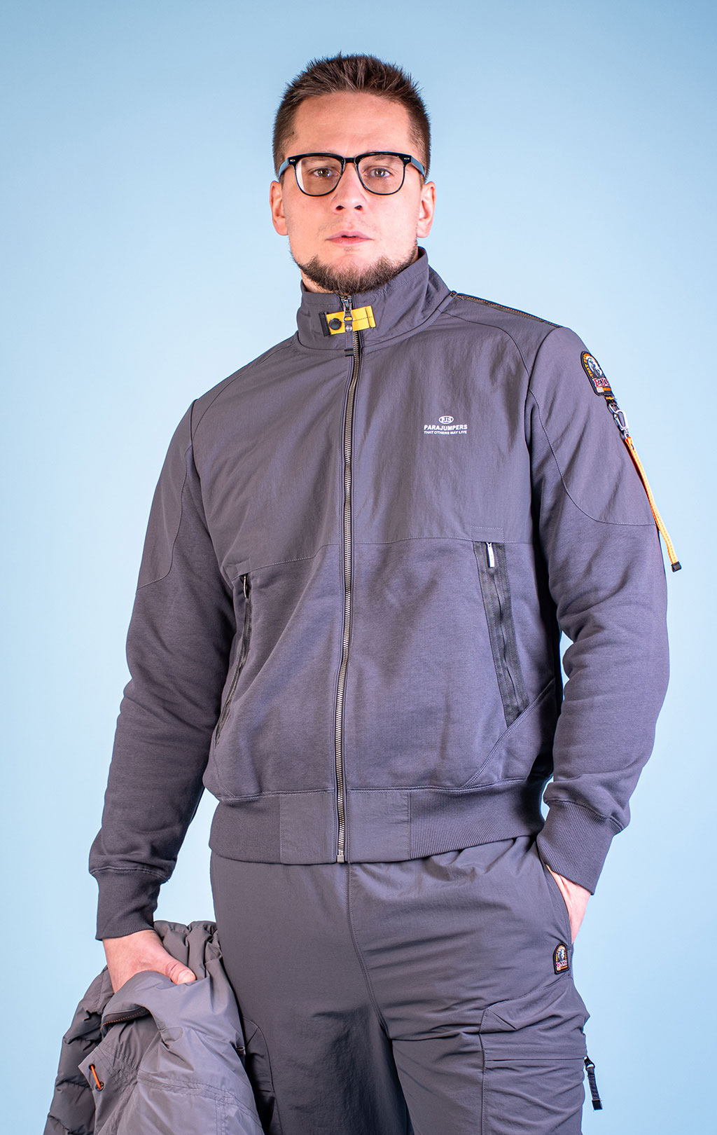 Толстовка комбинированная PARAJUMPERS JANGO FW 25/26 phantom 