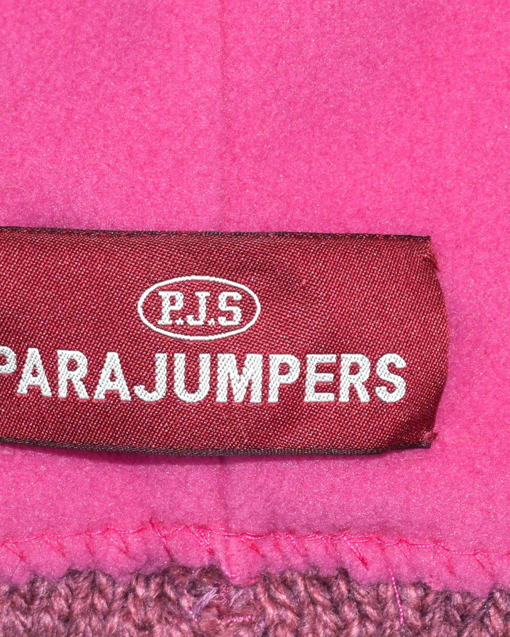 Женская шапка вязаная с помпоном PARAJUMPERS CABLE HAT FW 19/20 maroon 