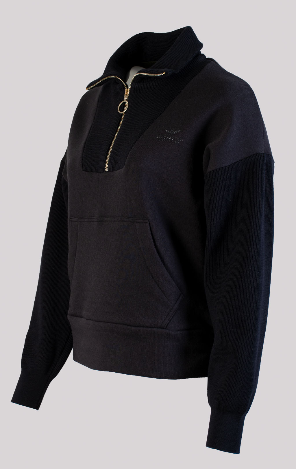 Женский свитшот AERONAUTICA MILITARE FW 25/26/TR nero (FE 2043) 