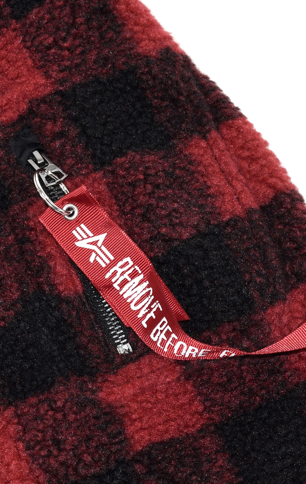 Женская куртка-пилот ALPHA INDUSTRIES 2-х сторонняя SHERPA L-2B FW 21 m red plaid 