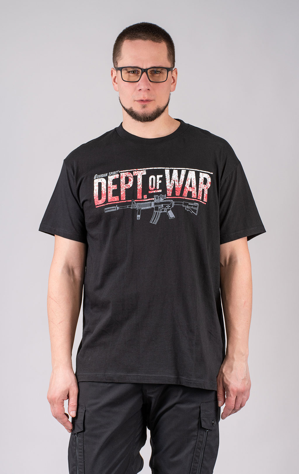 Футболка GUARDIAN SPIRIT/SABADO Dept of War 100% хлопок black LU-337 Китай