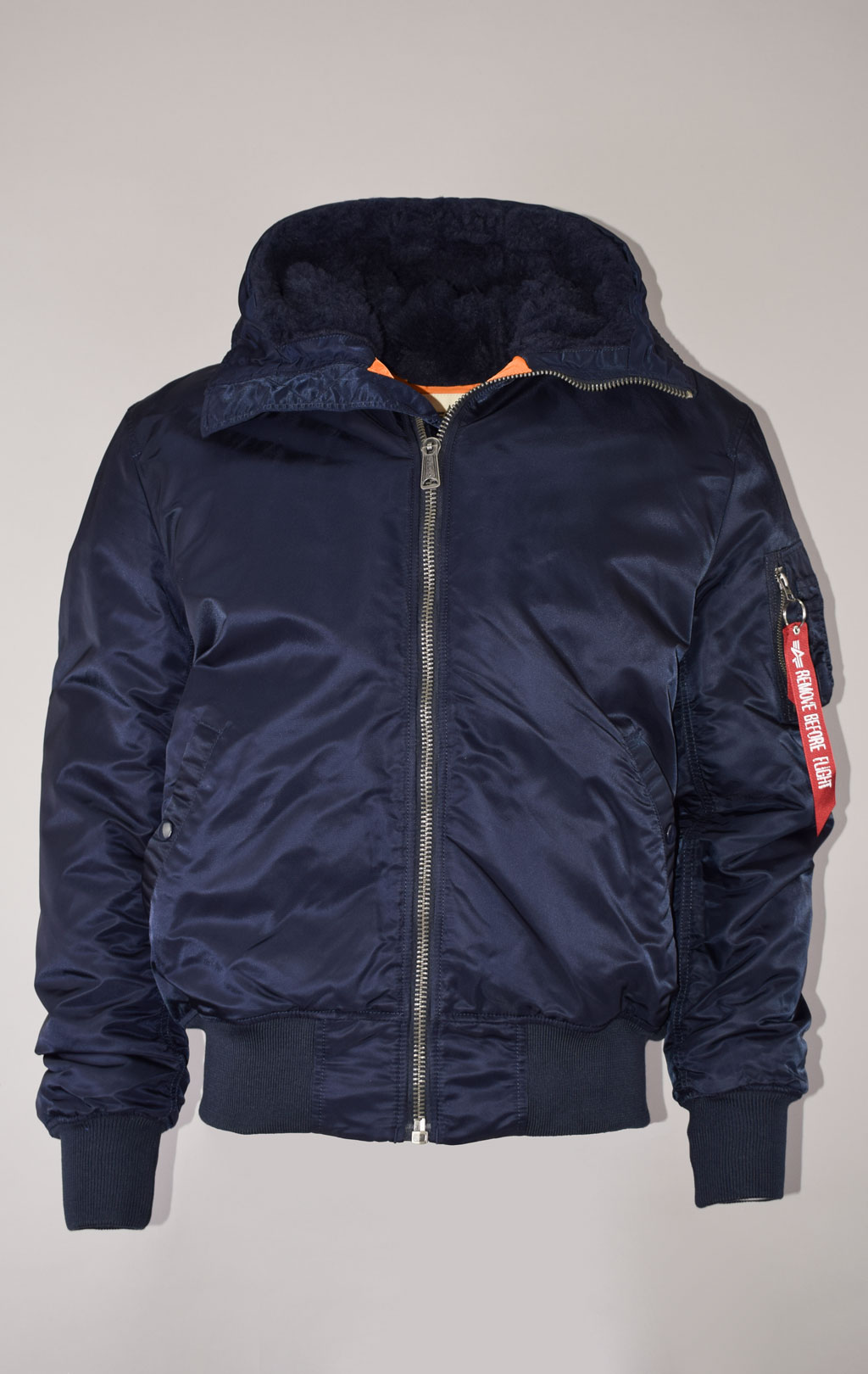 Куртка ALPHA INDUSTRIES HOODED MA-1 rep. blue 