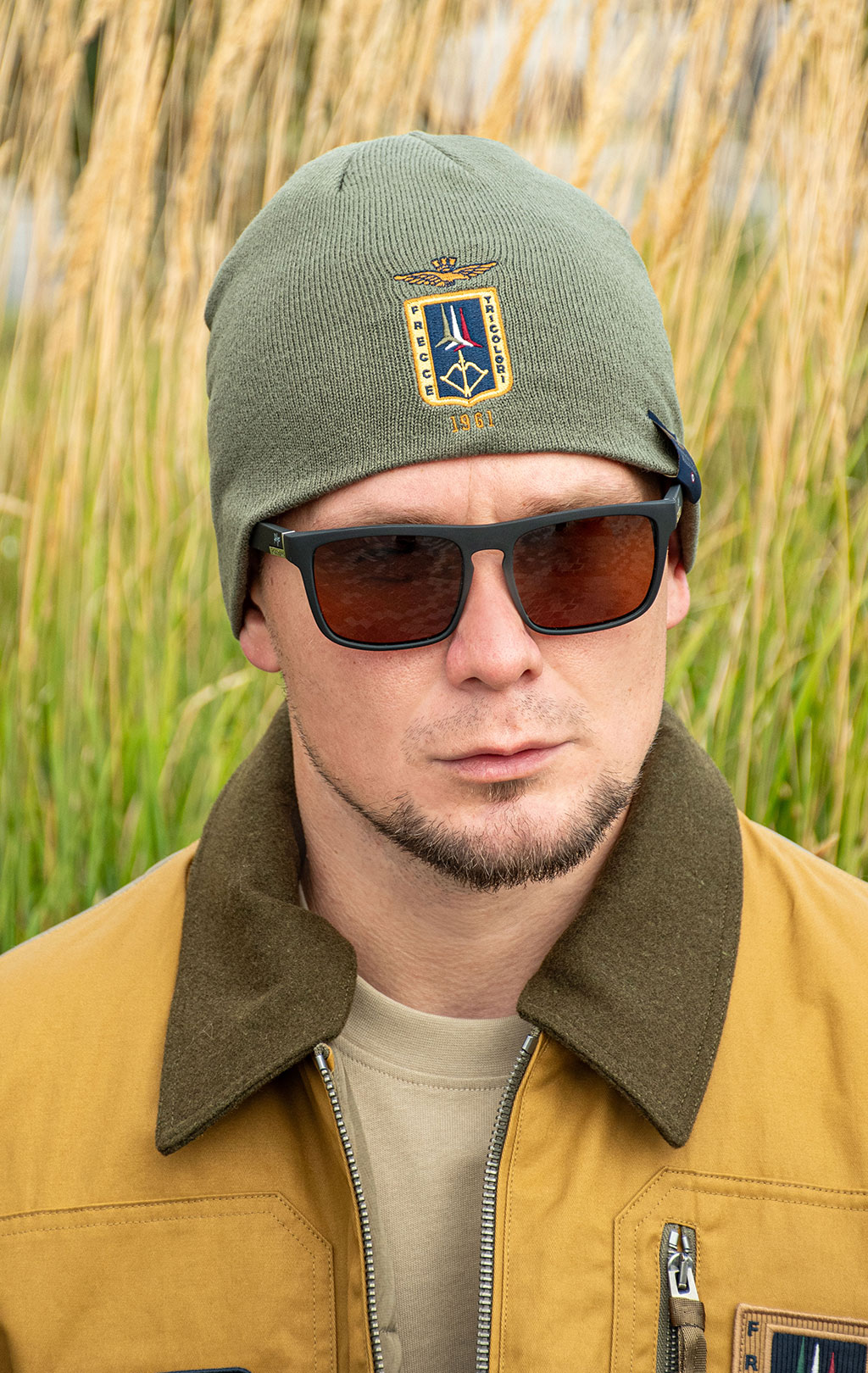 Шапка вязаная AERONAUTICA MILITARE FW 26/27/CN tea leaf (CU 0092) 