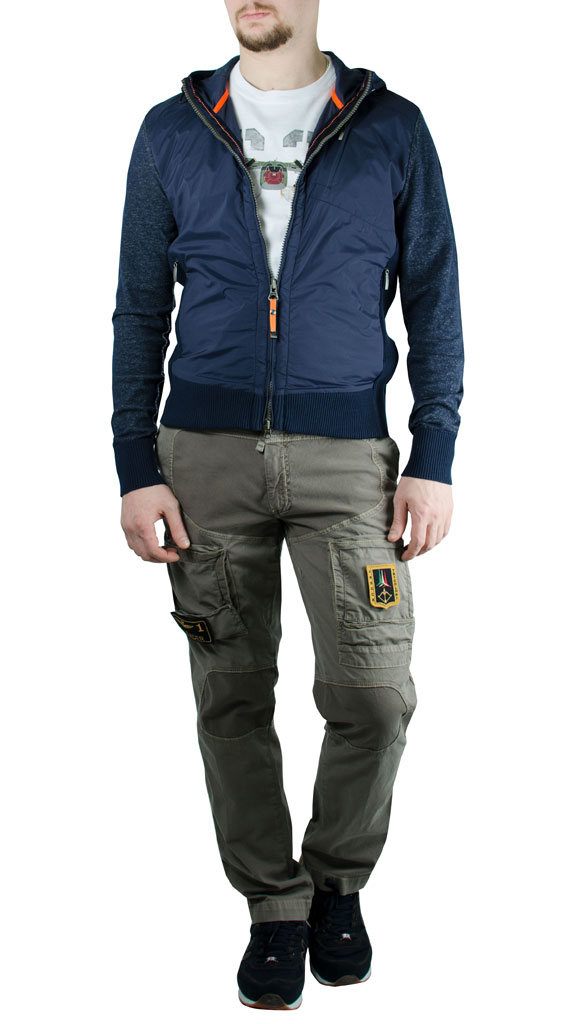 Толстовка с капюшоном PARAJUMPERS FRANKLIN indigo melange 