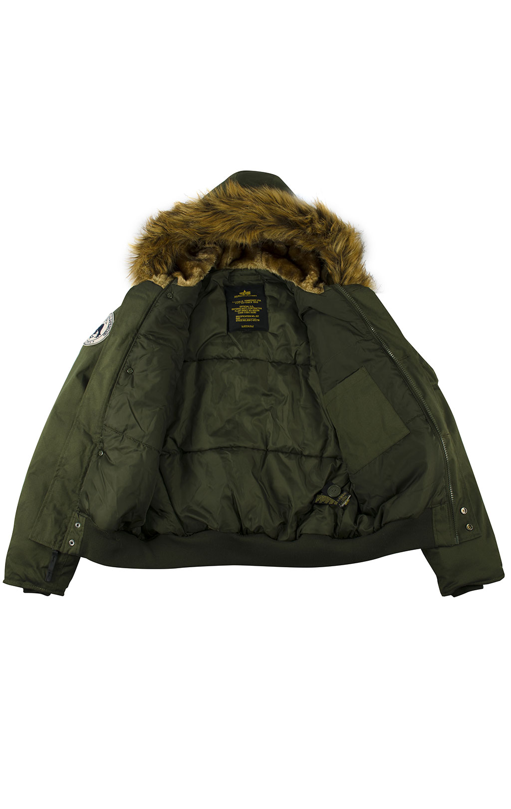 Аляска короткая ALPHA INDUSTRIES POLAR SV dark green 