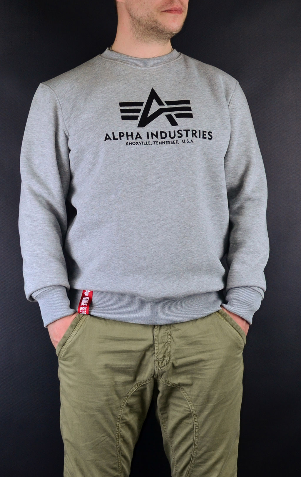 Свитшот ALPHA INDUSTRIES BASIC SWEATER grey heather 