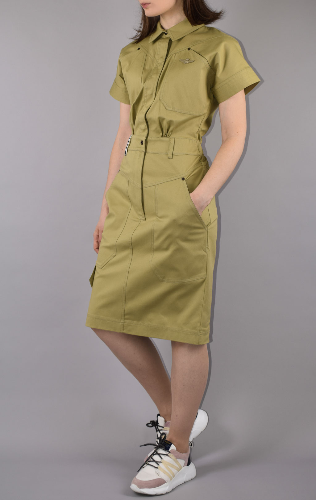 Женское платье AERONAUTICA MILITARE SS 22/TR khaki (VE 073) 