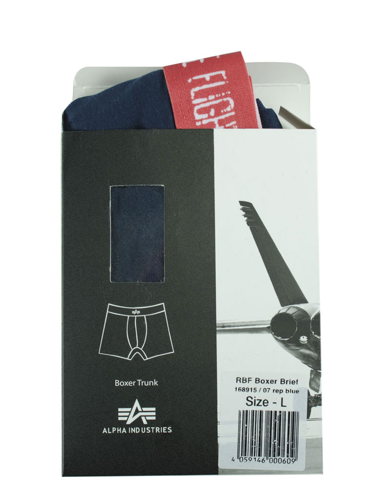 Трусы ALPHA INDUSTRIES RBF BOXER BRIEF replica blue 