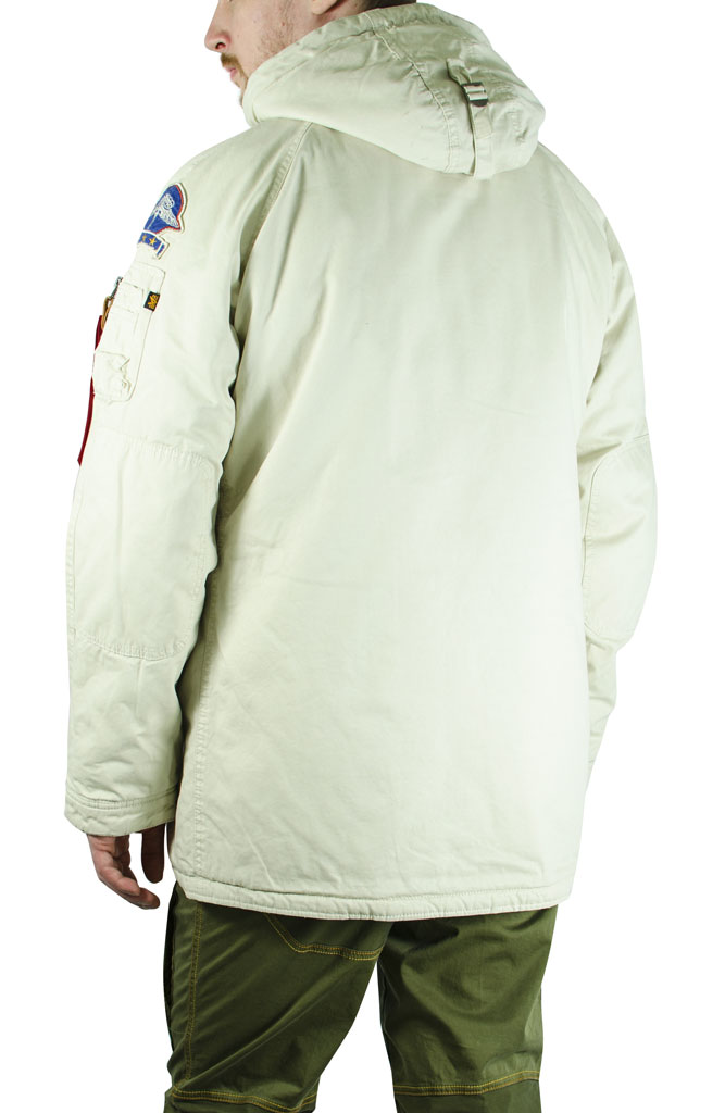 Аляска ALPHA INDUSTRIES AIR BORNE HOOD PARKA white off 