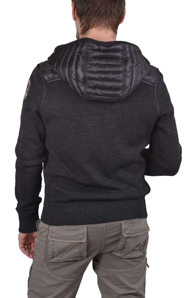 Толстовка PJS ILLUGA с капюшоном black melange 