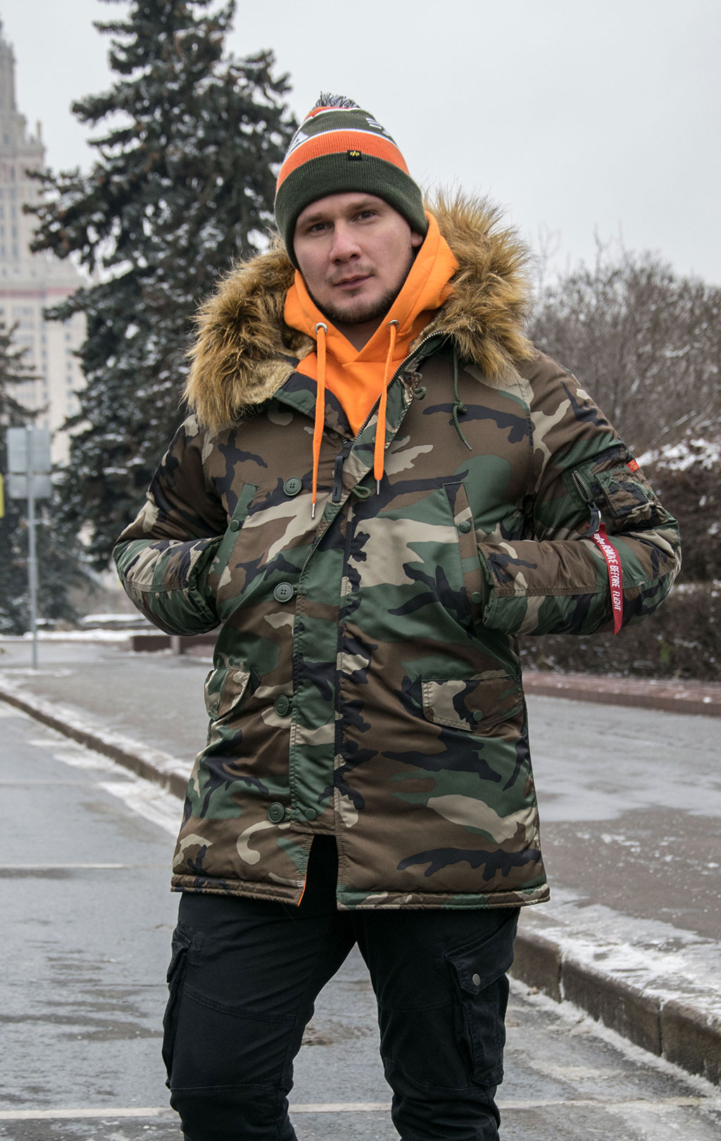 Аляска ALPHA INDUSTRIES VF 59 N-3B camo woodland 65 