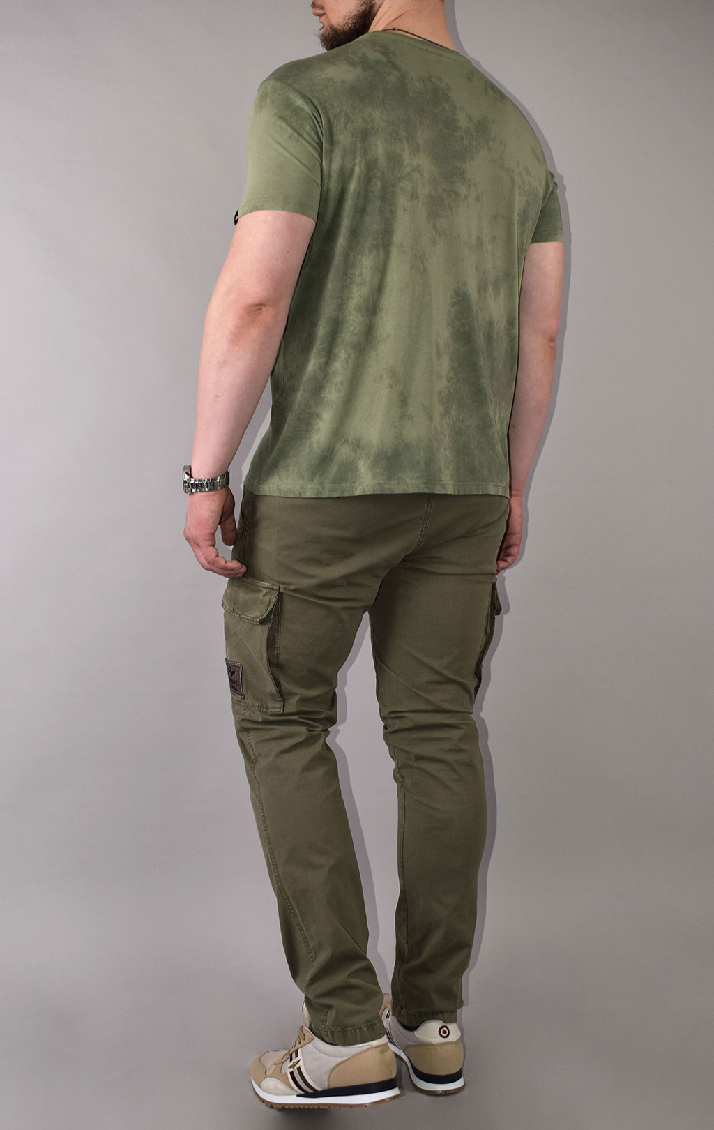 Футболка ALPHA INDUSTRIES BASIC T BATIK dark olive 