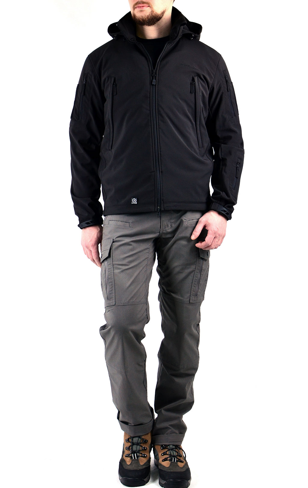 Куртка тактическая softshell Pentagon мембрана ARTAXES big size Soft Shell black 08011 