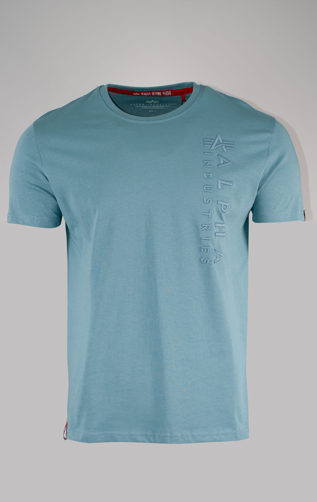 Футболка ALPHA INDUSTRIES EMB T greyblue 