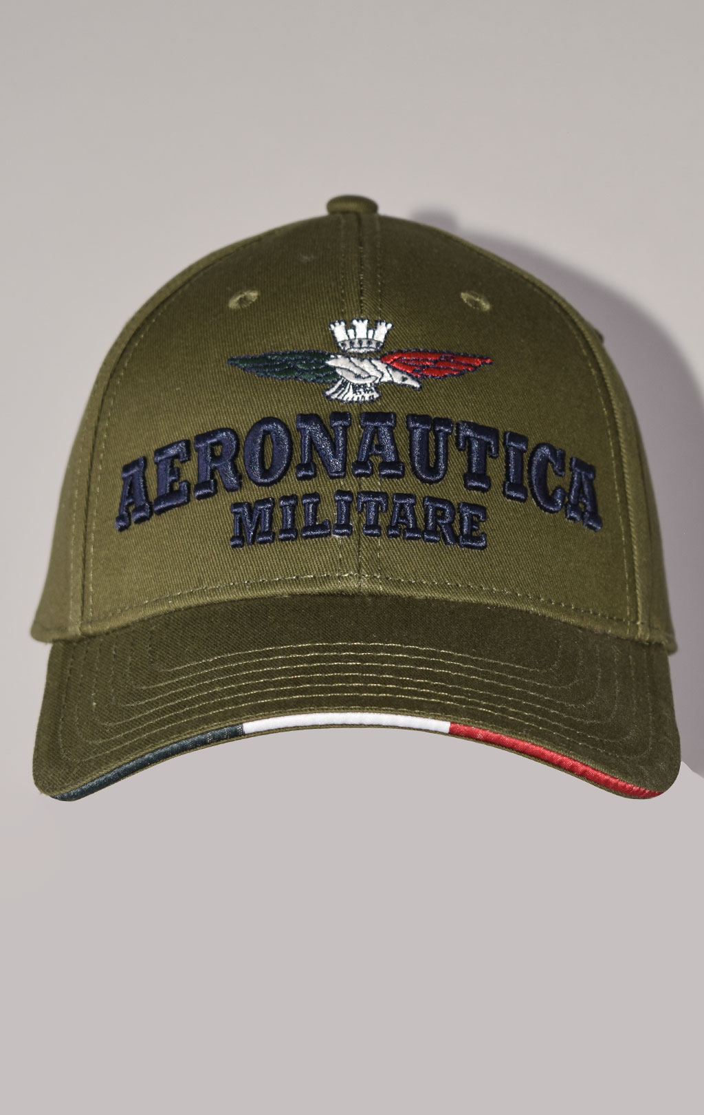 Бейсболка AERONAUTICA MILITARE SS 23/CN verde militare (HA 1136) 