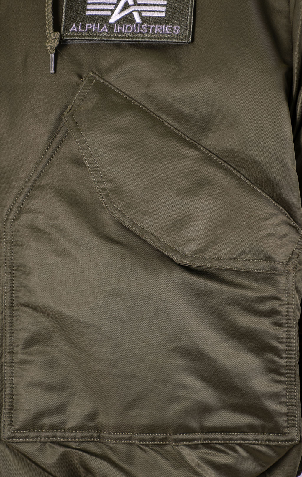 Аляска короткая ALPHA INDUSTRIES 45P HOODED CUSTOM dark green 