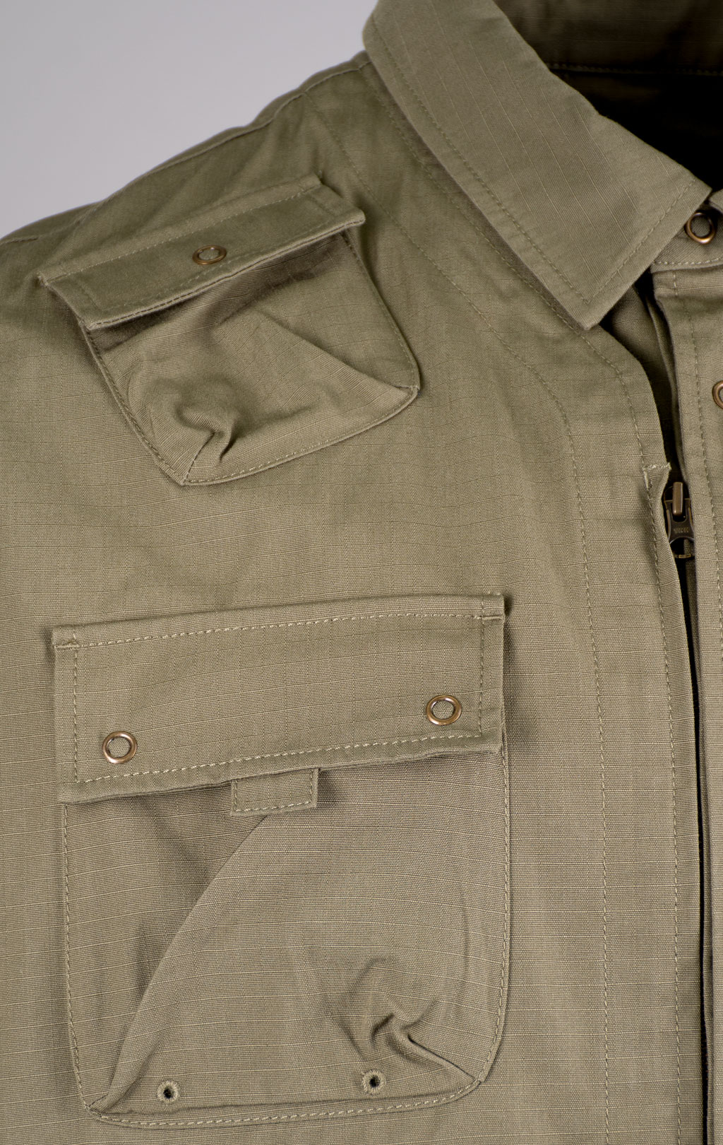 Ветровка трансформер ALPHA INDUSTRIES C-1 MOD SHIRT JACKET SS 24 m OG-107 green 