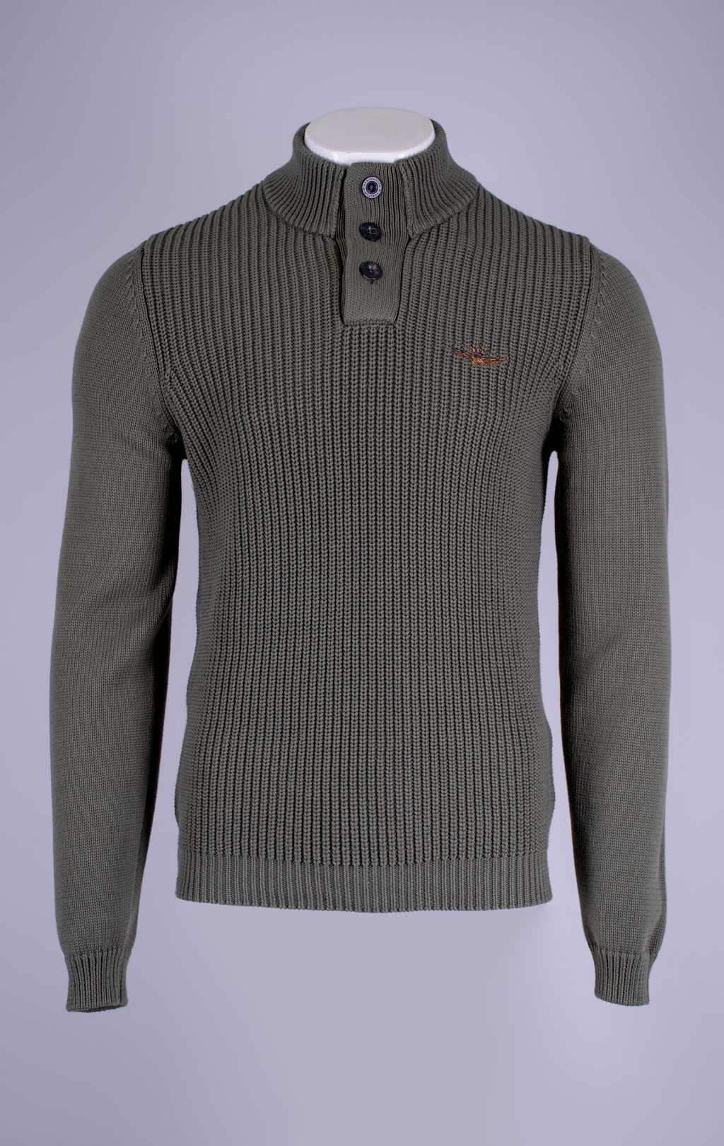 Свитер на пуговицах AERONAUTICA MILITARE FW 26/27/BR tea leaf (MA 1572) 