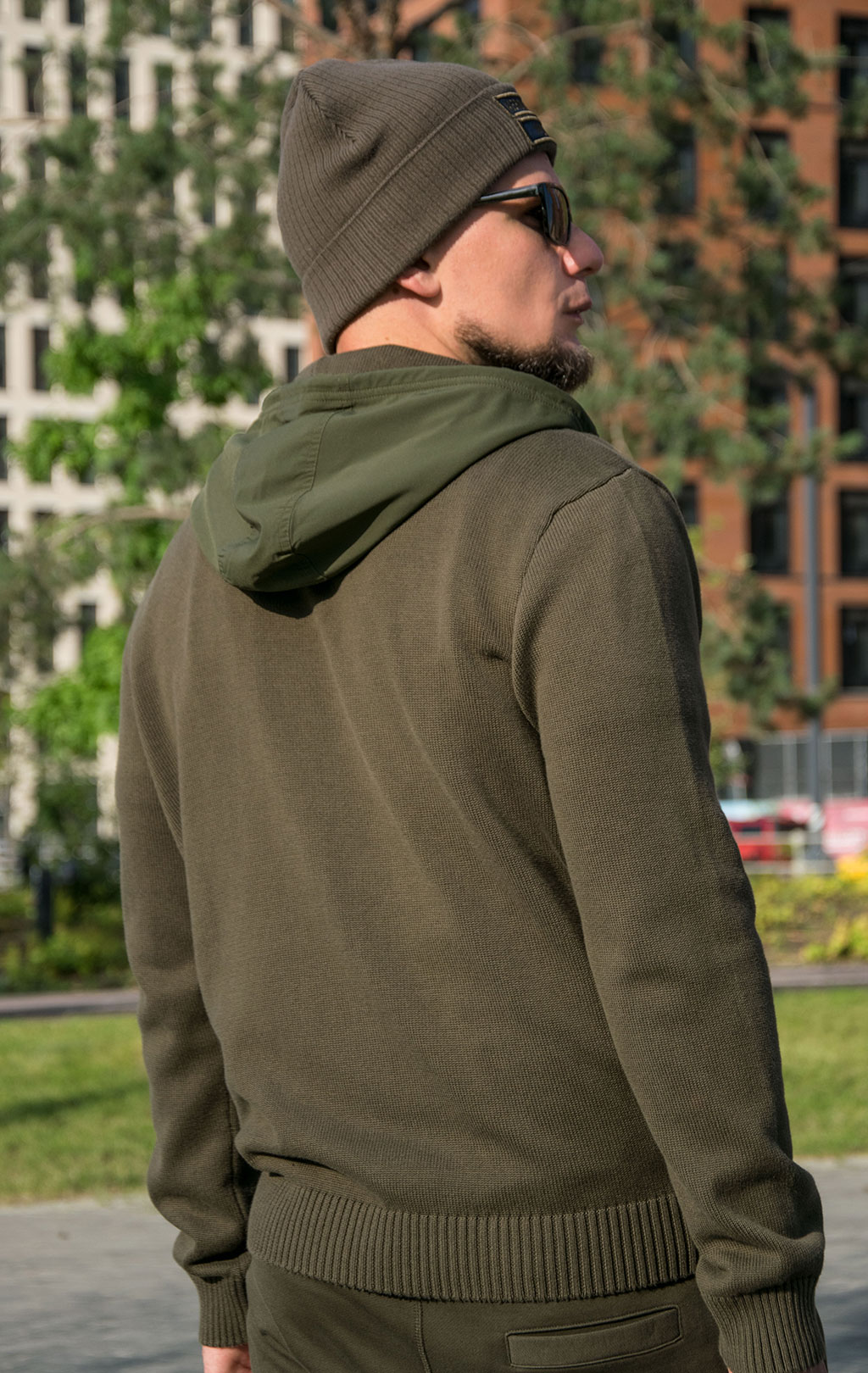 Толстовка вязаная AERONAUTICA MILITARE FW 23/24/IN off green (MA 1448) 