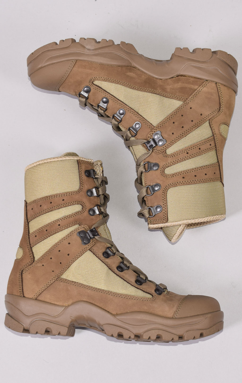 Женские ботинки-берцы армейские кожа/нейлон brown Франция