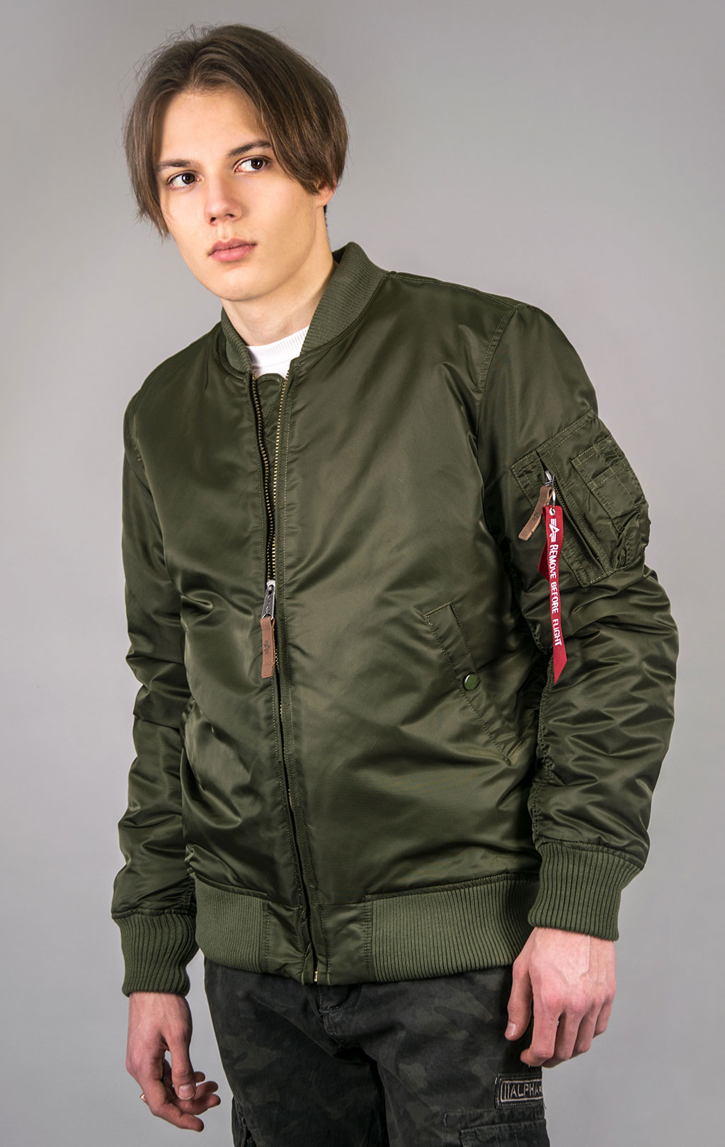 Бомбер ALPHA INDUSTRIES VF 59 LONG MA-1 dark green 