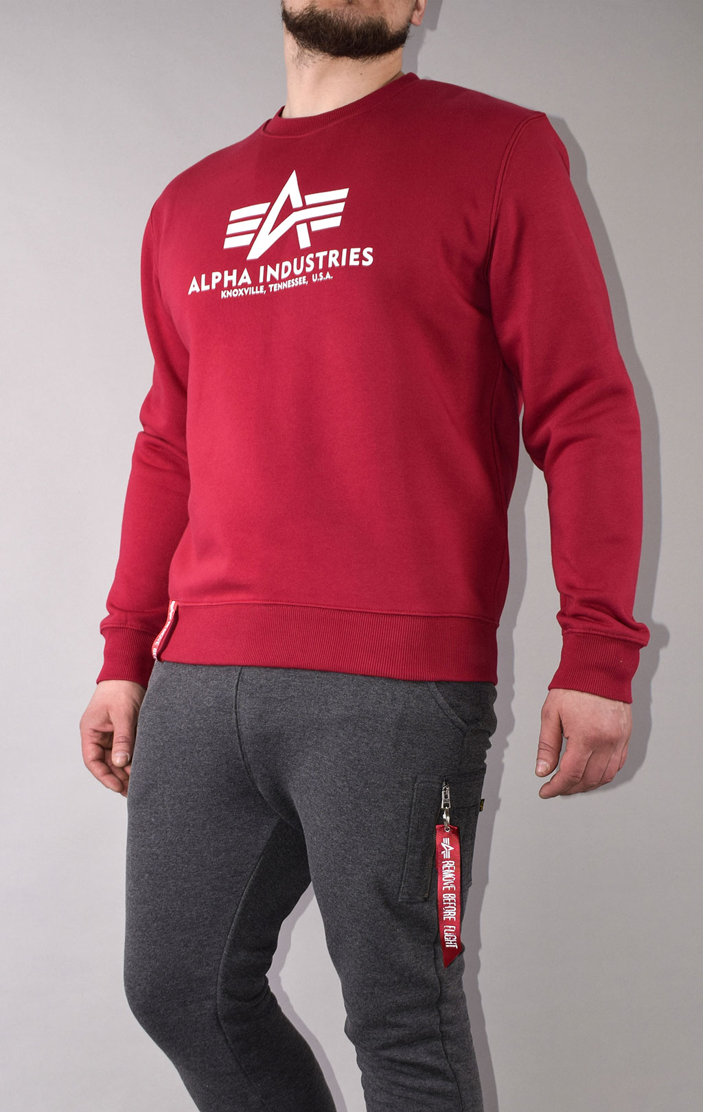 Свитшот ALPHA INDUSTRIES BASIC SWEATER rbf red 