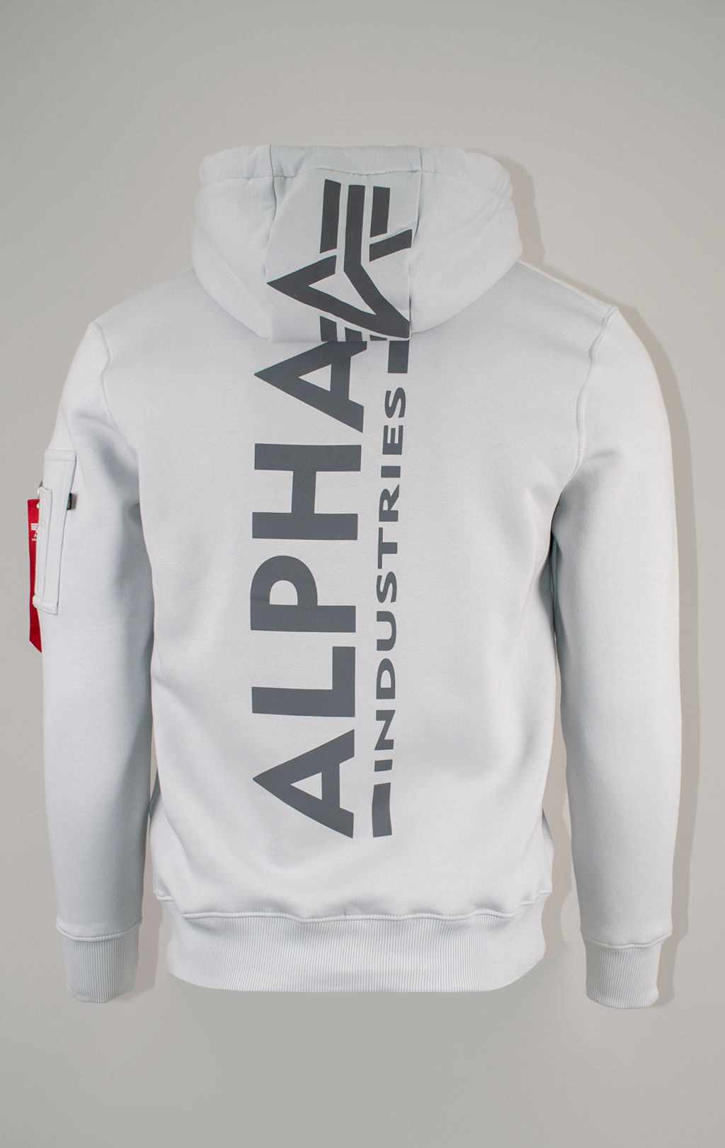 Толстовка ALPHA INDUSTRIES BACK PRINT HOODY pastel grey 