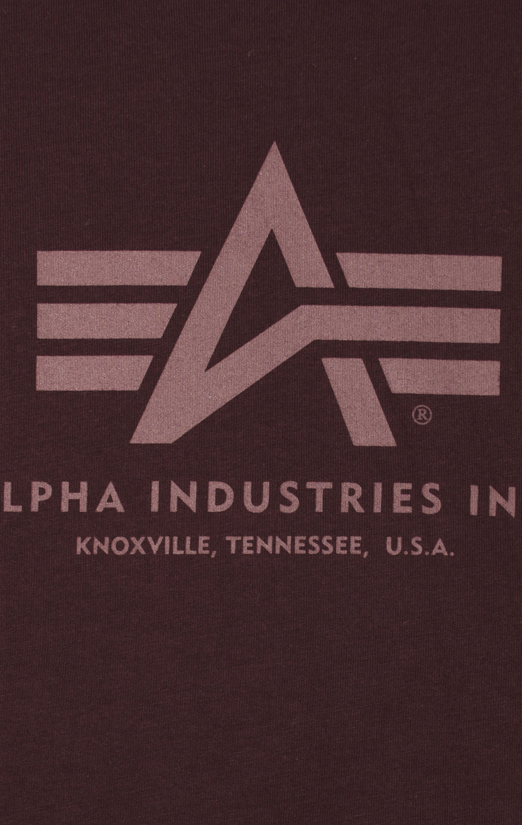 Женская футболка ALPHA INDUSTRIES LOGO T deep maroon 