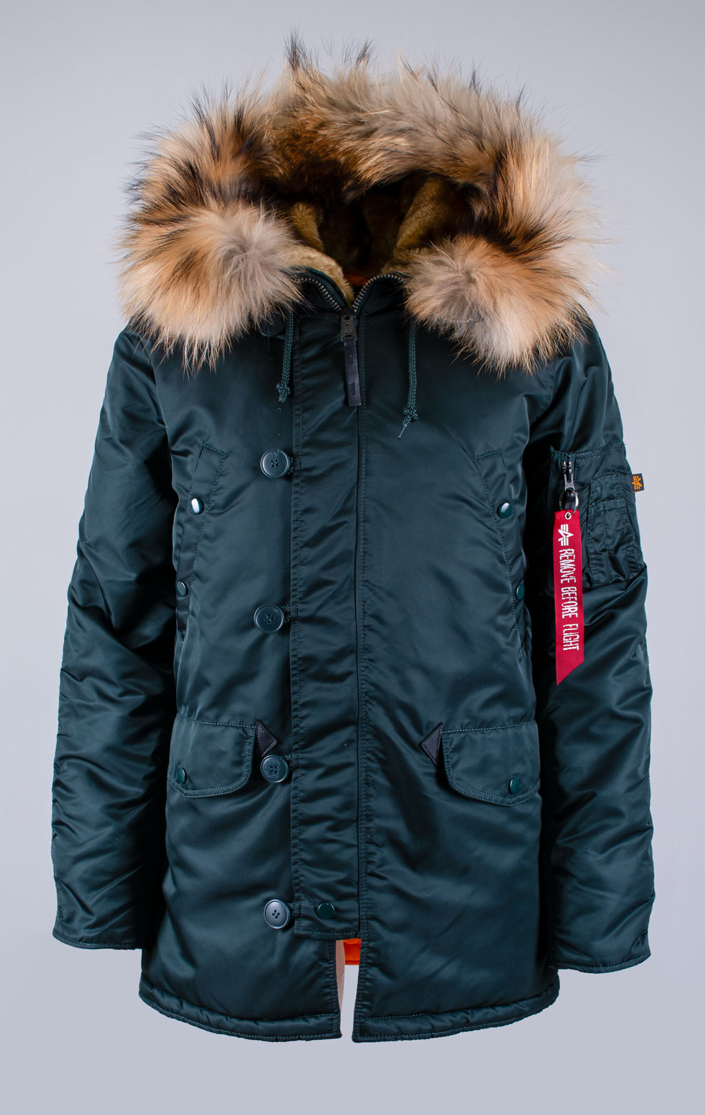 Аляска ALPHA INDUSTRIES N-3B VF 59 натур. мех dark petrol 