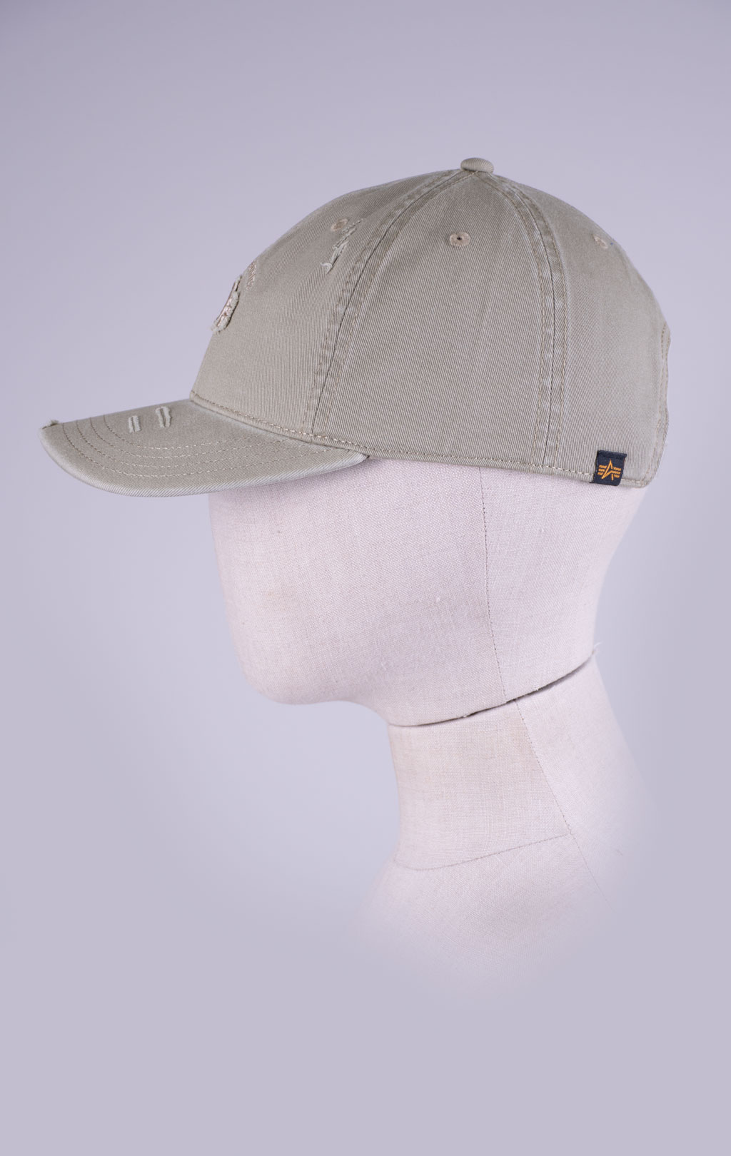 Бейсболка ALPHA INDUSTRIES ACID LOGO CAP organic beige 
