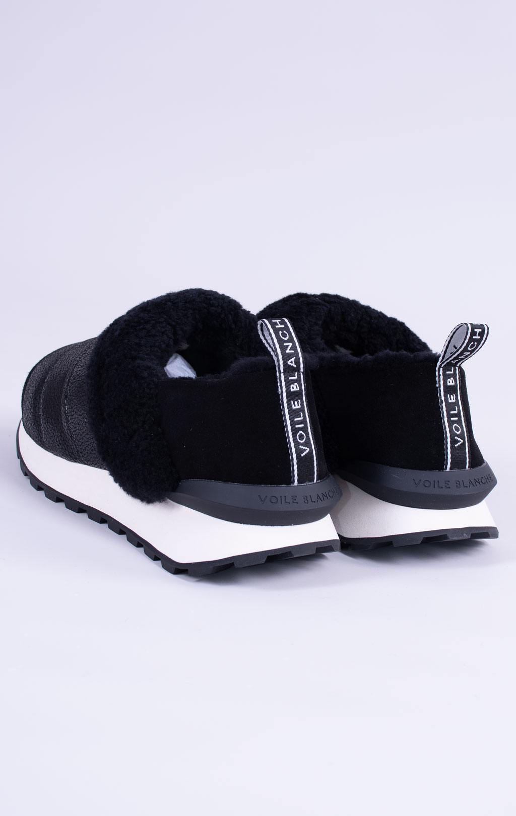 Женские кроссовки VOILE BLANCHE QWARK SLIP FUR WOMAN мех FW 26/27 black 2016210 