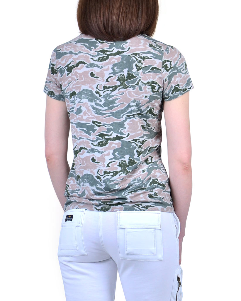Женская футболка AERONAUTICA MILITARE camouflage rosa (TS 1490) 