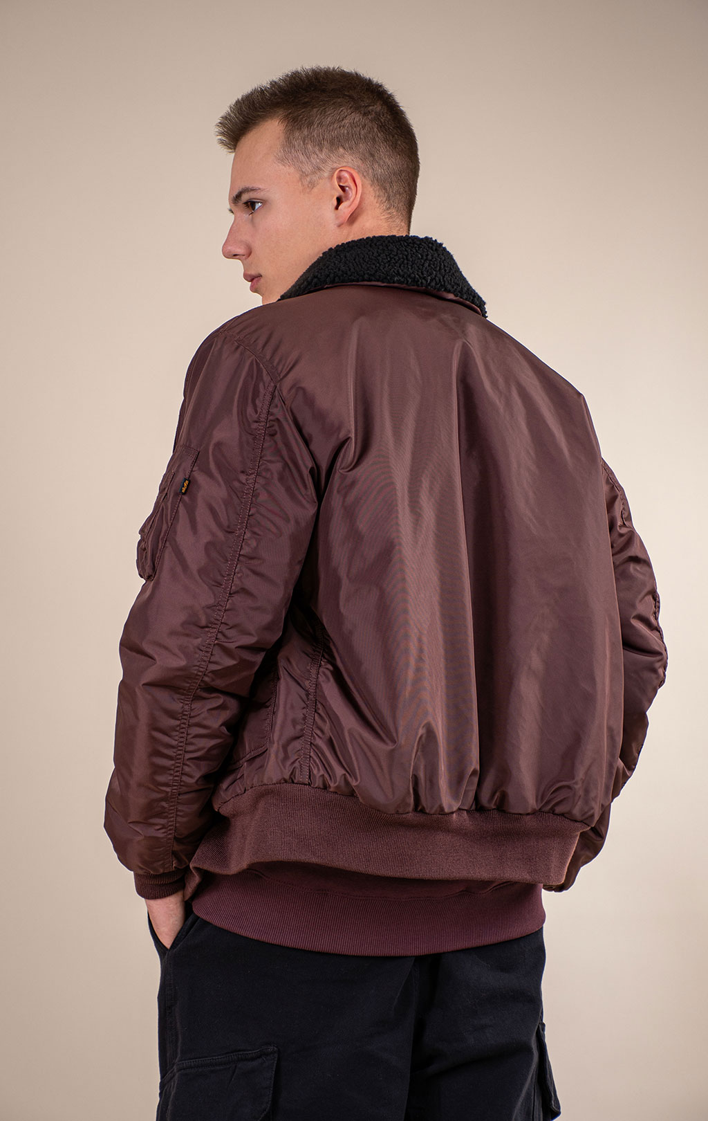 Куртка лётная ALPHA INDUSTRIES CWU 45/P RELAXED FIT FLIGHT JACKET (OXFORD SC) FW 26/27 cocoa 