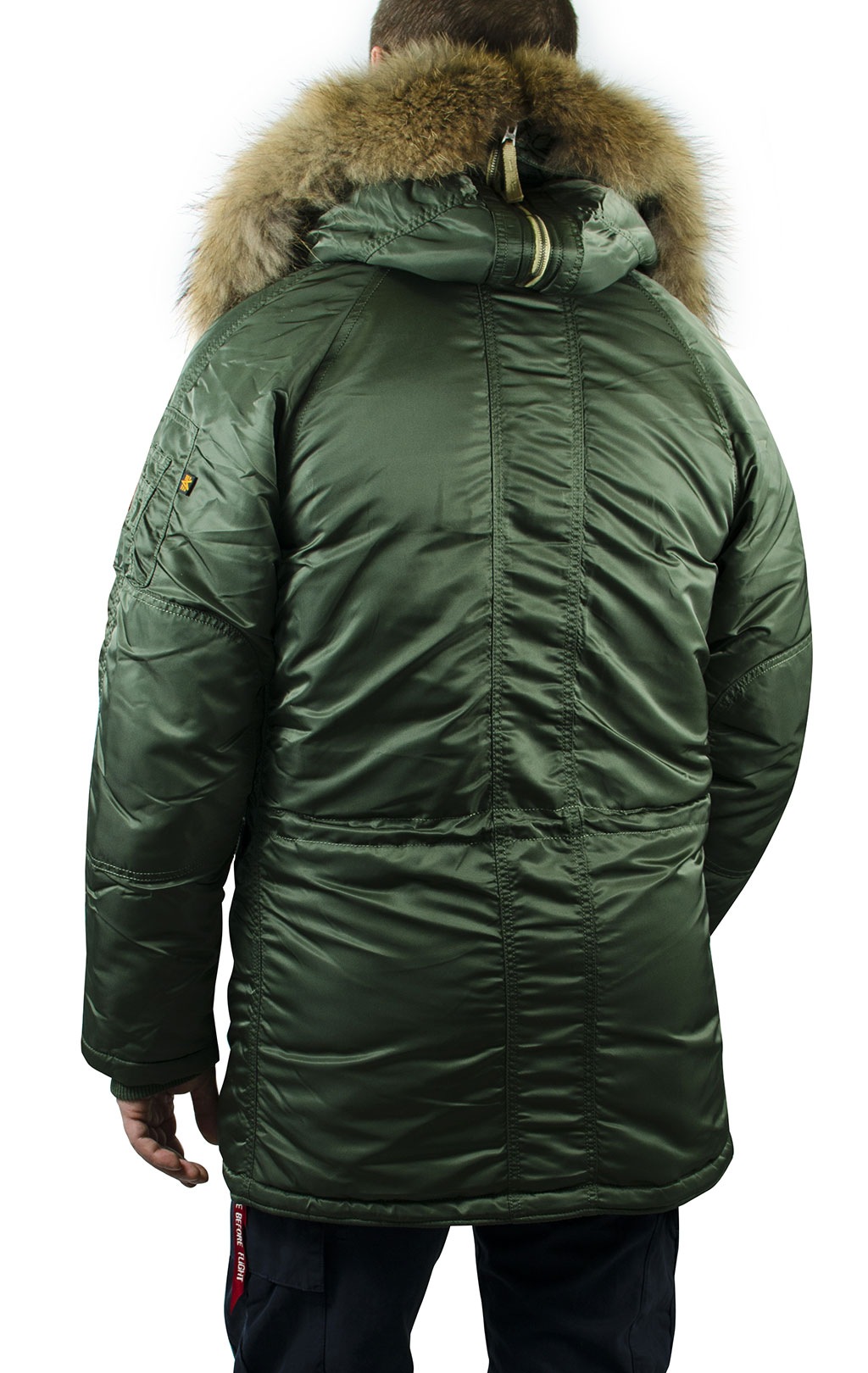 Аляска ALPHA INDUSTRIES ART VF big size N-3B натур. мех sage green 