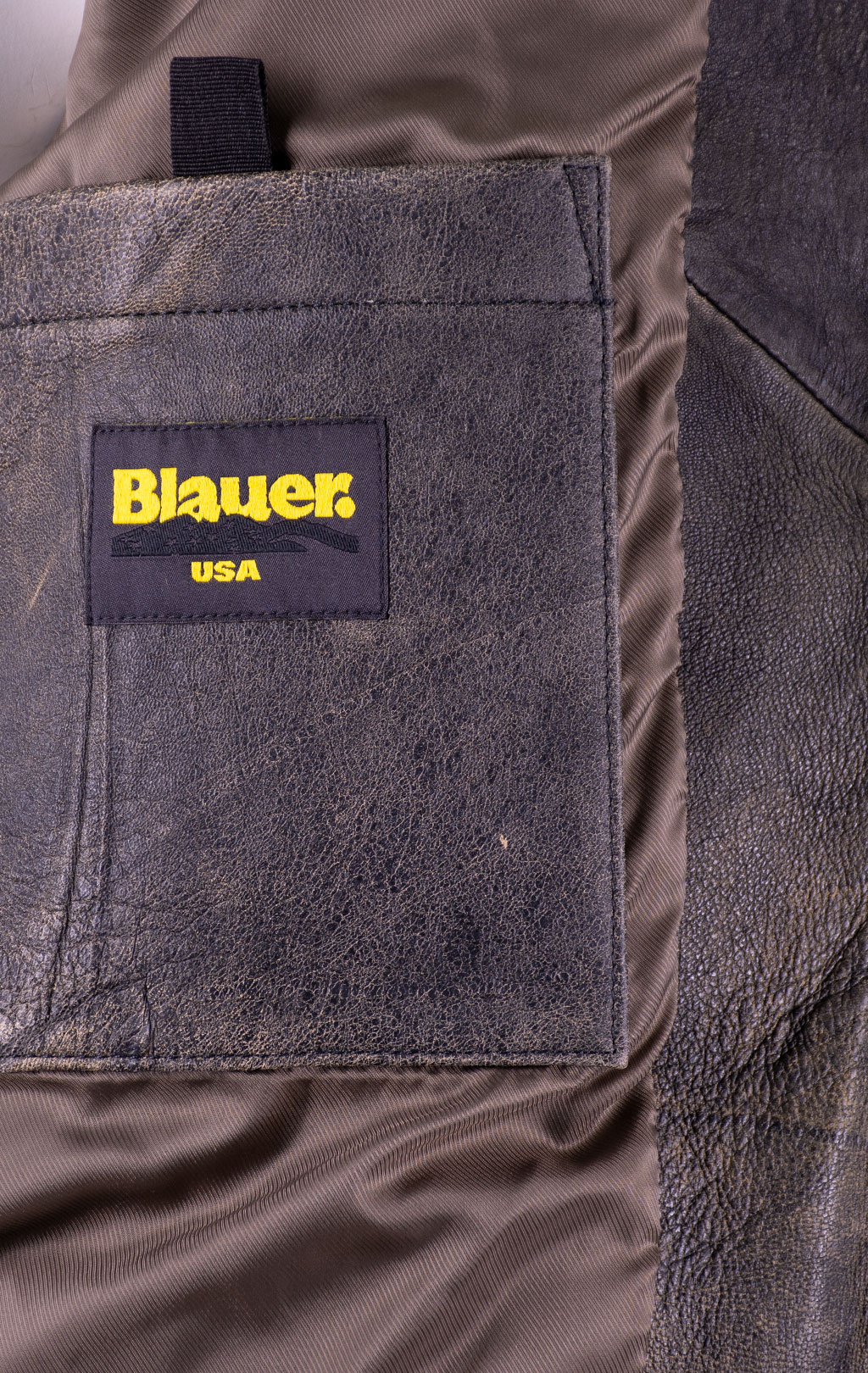 Куртка-пилот BLAUER ALLEN кожа FW 25/26 black washed (L02312) 