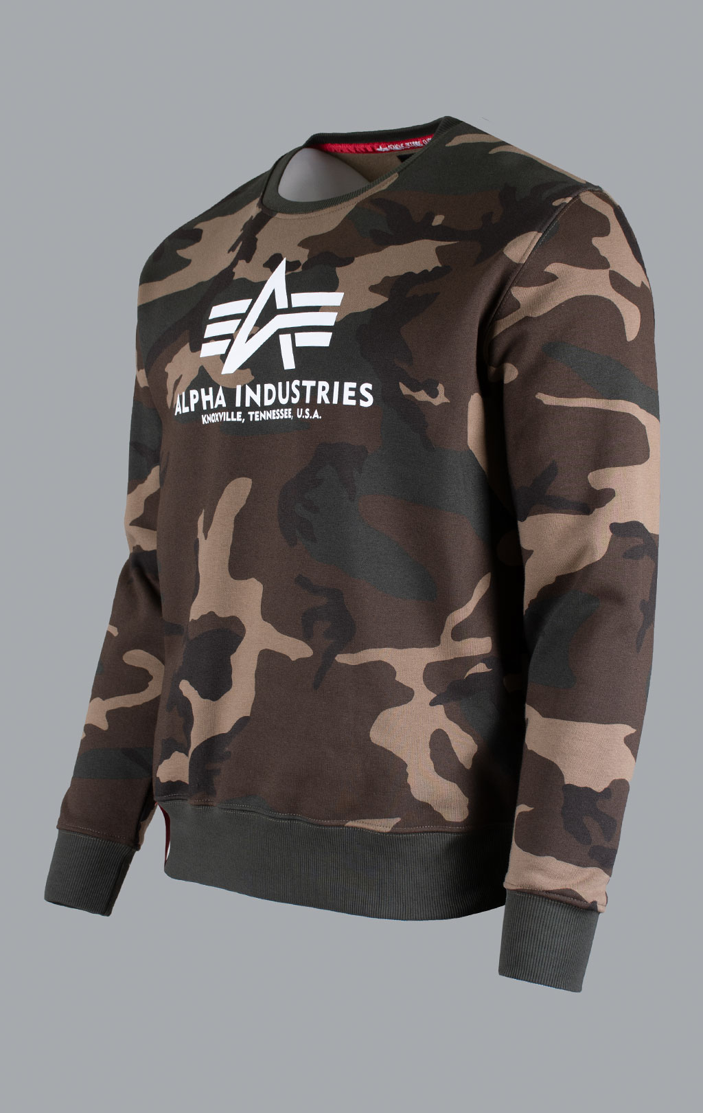 Свитшот ALPHA INDUSTRIES BASIC SWEATER camo woodland 65 