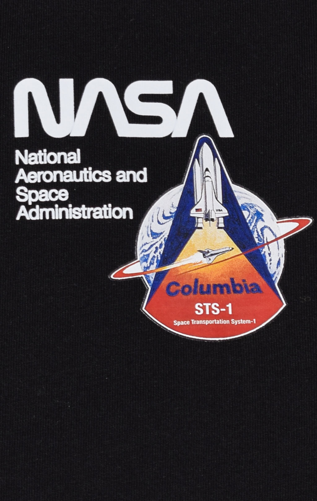 Футболка ALPHA INDUSTRIES NASA COLUMBIA TEE плотная FW 21/22 black 