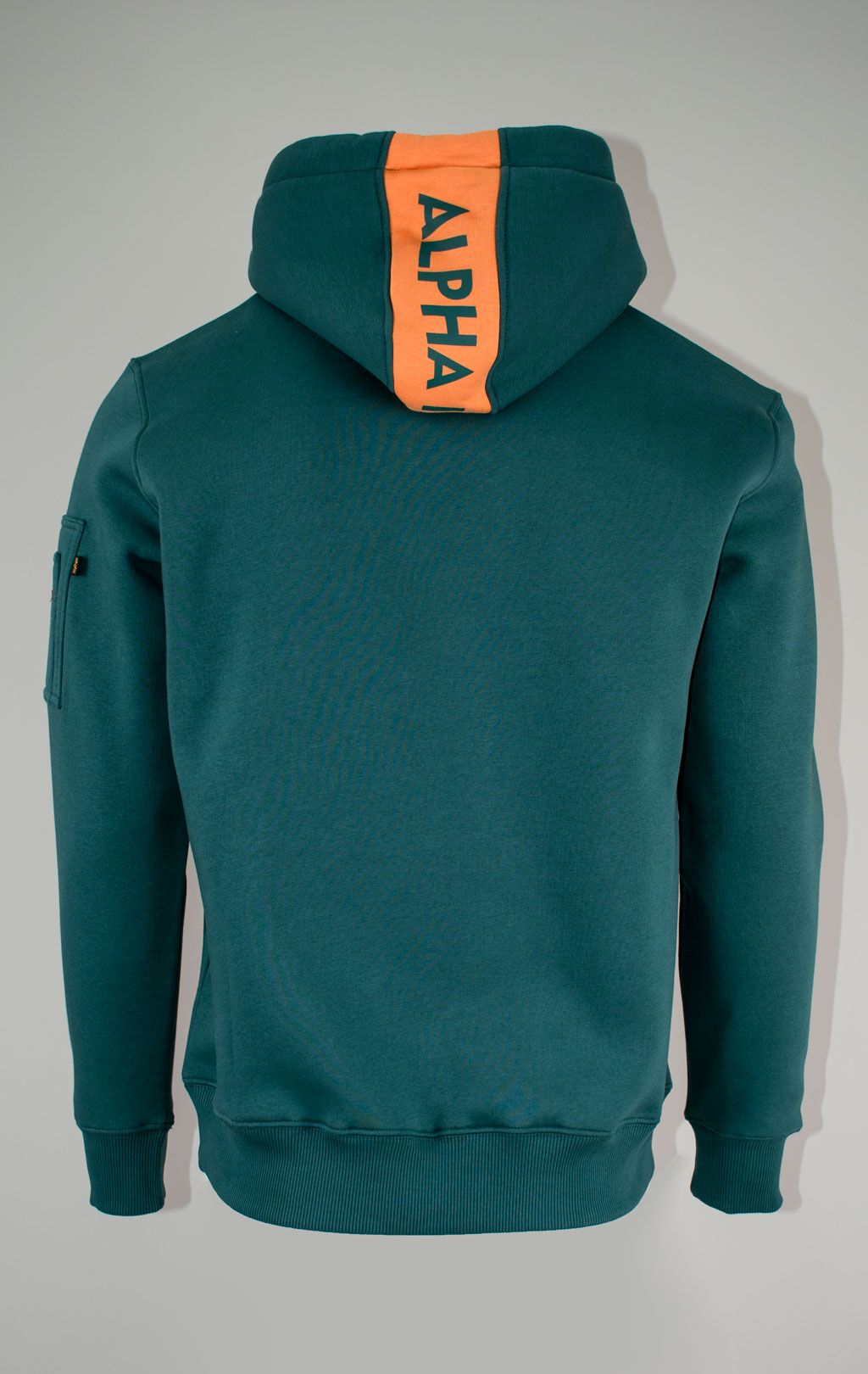 Толстовка ALPHA INDUSTRIES RED STRIPE HOODY force green 