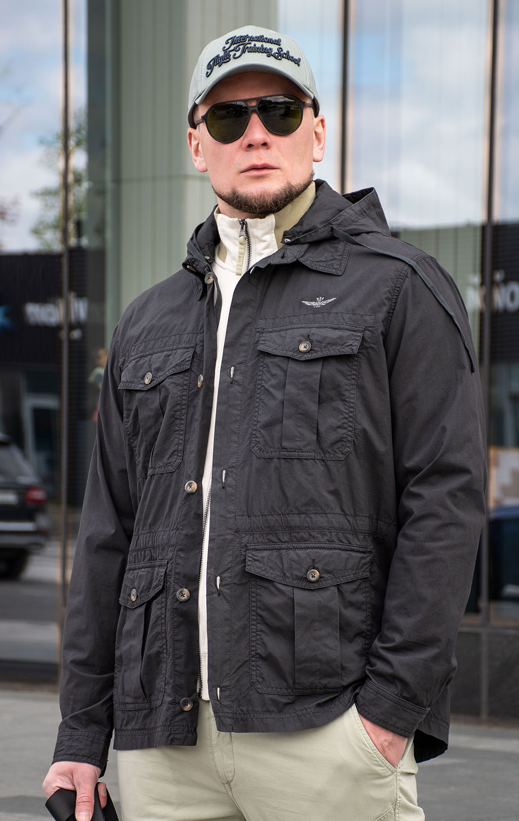 Ветровка AERONAUTICA MILITARE SS 24 m/AL anthracite grey (AC 020) 