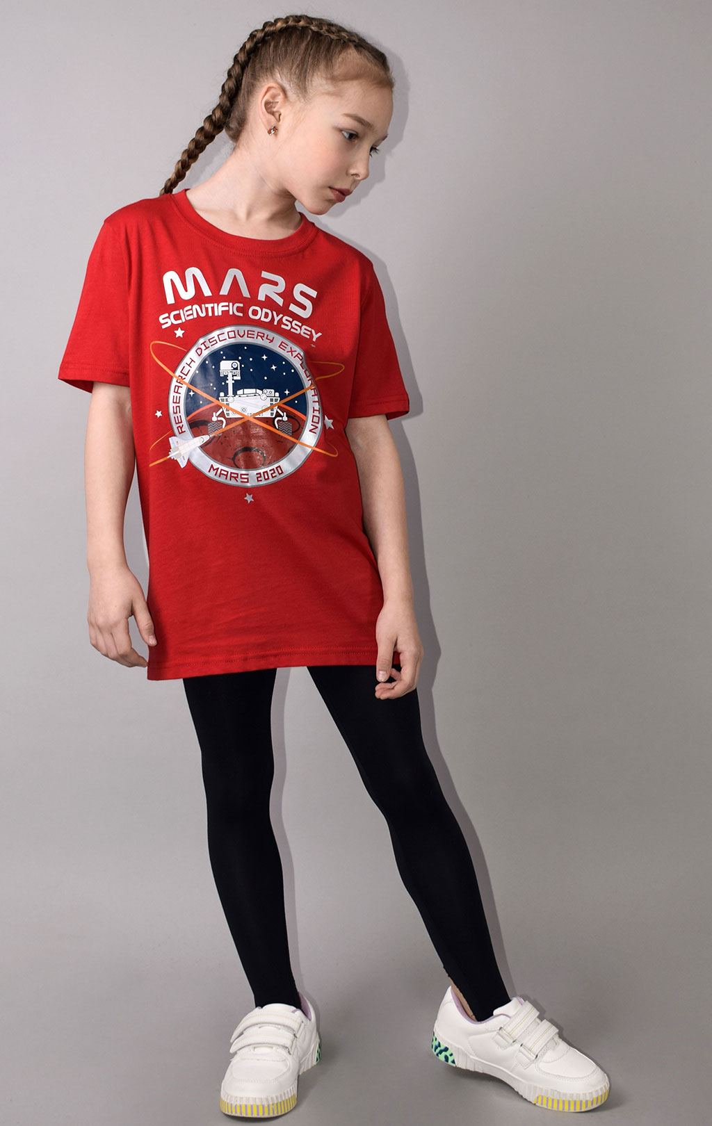 Детская футболка ALPHA INDUSTRIES NASA MISSION TO MARS T speed red 