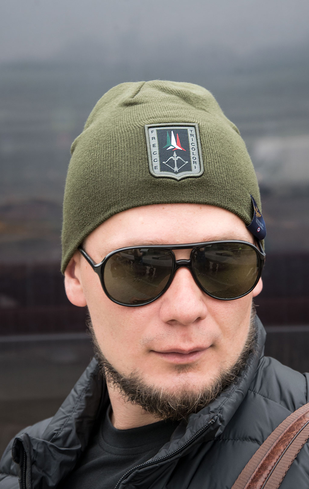 Шапка вязаная AERONAUTICA MILITARE FW 21/22/CN verde militare (CU 036) 