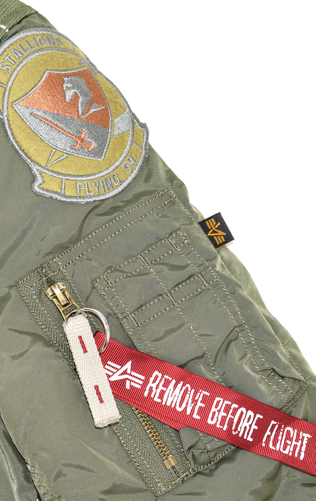 Женская куртка-пилот ALPHA INDUSTRIES INJECTOR-III PATCH sage green 