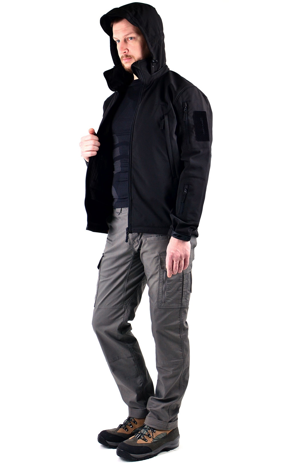 Куртка тактическая softshell Pentagon мембрана ARTAXES big size Soft Shell black 08011 