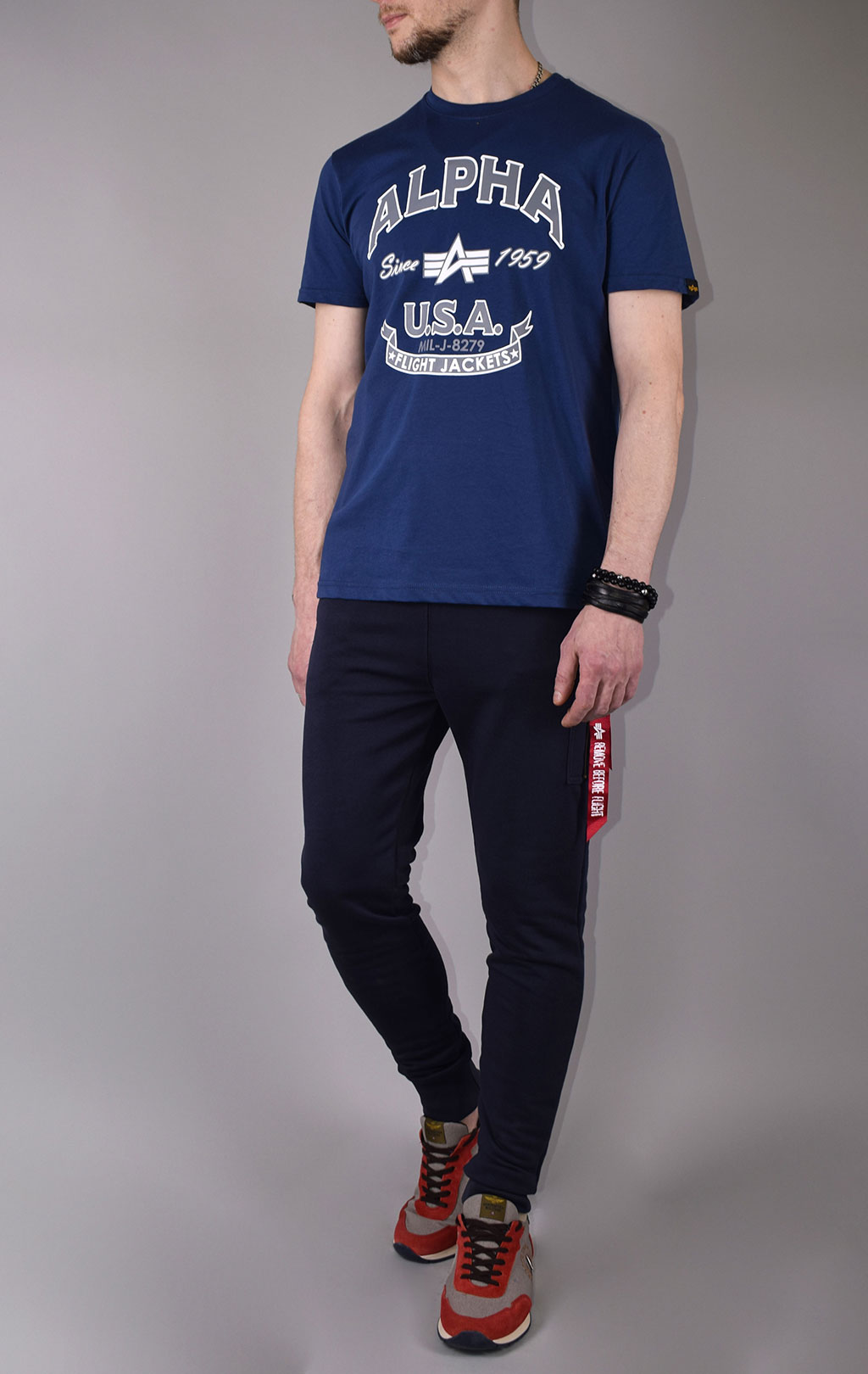 Футболка ALPHA INDUSTRIES ALPHA FJ new navy 