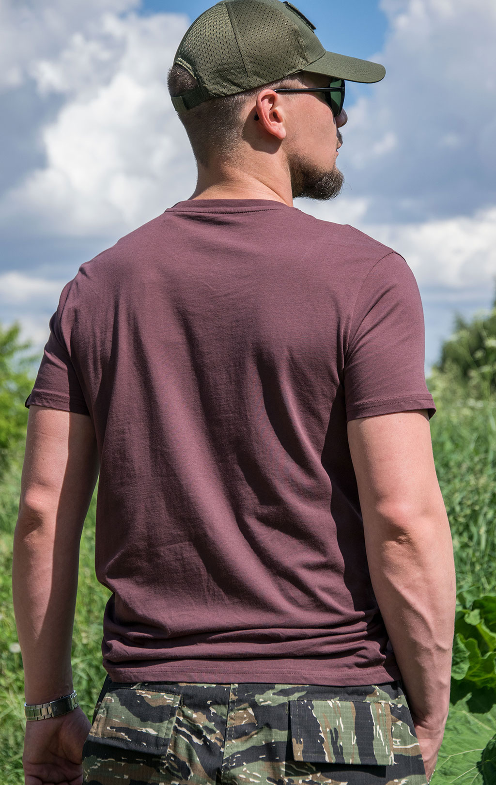 Футболка ALPHA INDUSTRIES BASIC T deep maroon 