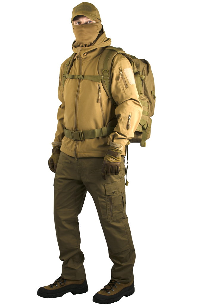 Куртка тактическая Outdoor Tactical Soft Shell с капюшоном coyote Китай