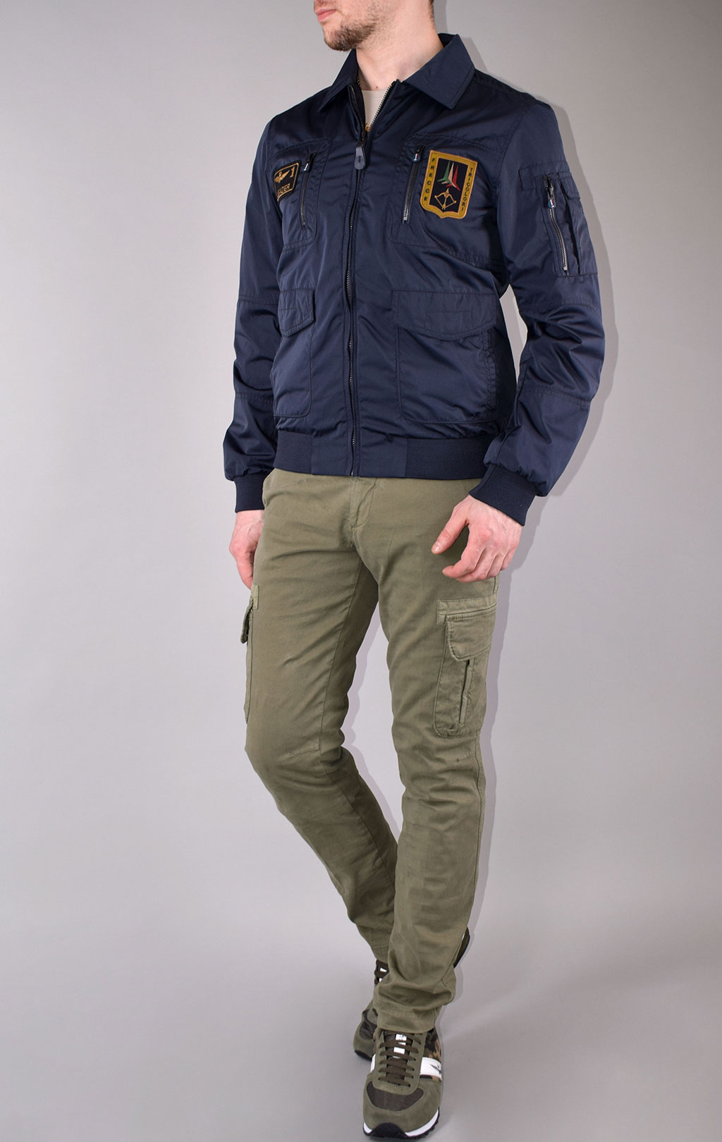 Ветровка-бомбер AERONAUTICA MILITARE SS 19/CN blue navy (AB 1719) 