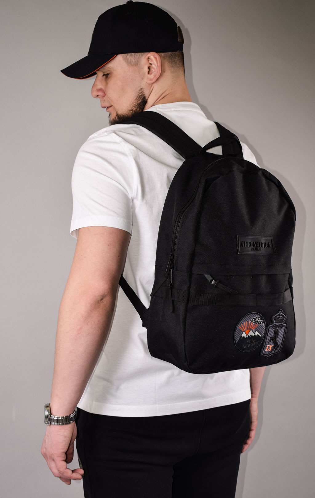 Рюкзак AERONAUTICA MILITARE BACK-PACK SS 22/CN jet black (BO 1079) 