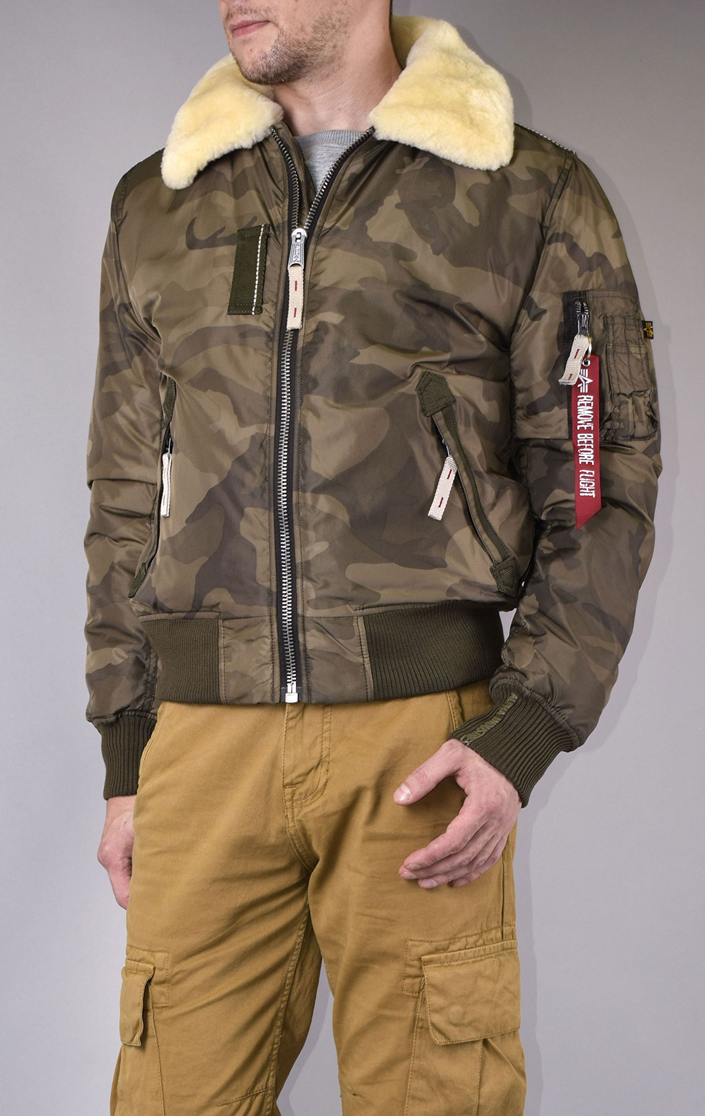 Куртка-пилот ALPHA INDUSTRIES INJECTOR-III olive camo 